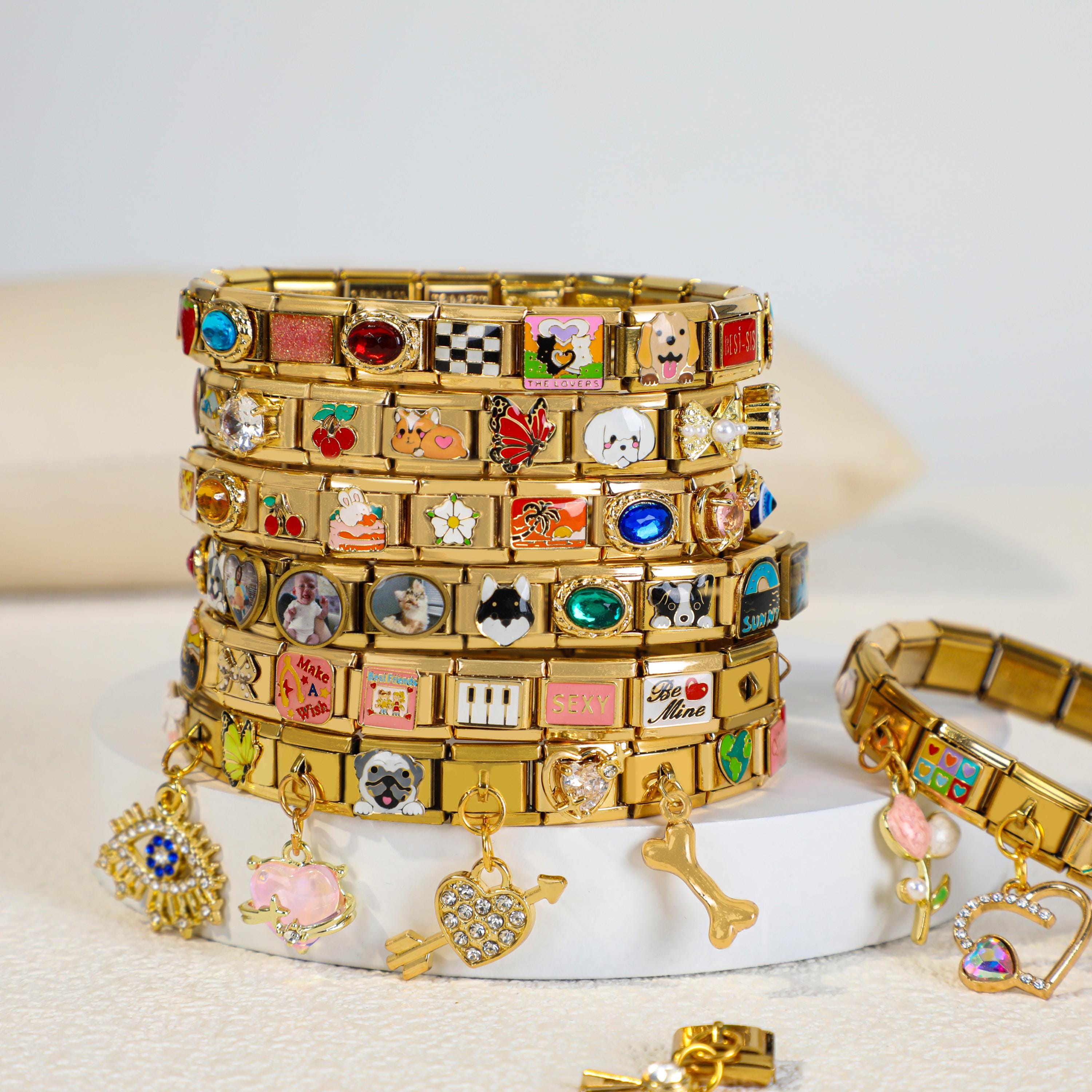 Italian charm bracelet - Etsy 日本 Italian charm bracelet - Etsy 日本