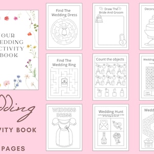 Printable wedding activity book Childrens wedding activity book Kids Wedding Activity Bundle Wedding Activity Pack Kids Colouring Book