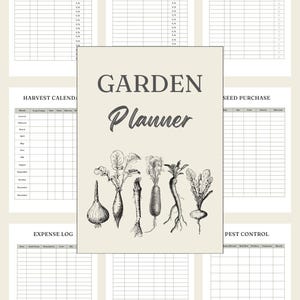 Garden Planner Printable, Garden Planner, Plant Planner, Garden Journal, Garden Organizer, Plants Records, Gardening Logbook, Garden Expense