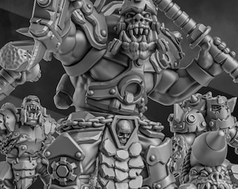 3D Gedruckter Kopf Crackaz Mob - Grimdark - DakkaDakka Miniatures