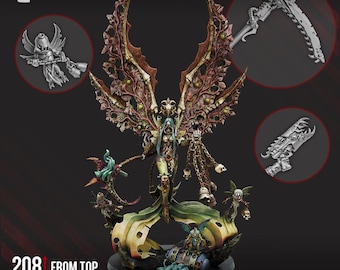 3D Gedruckte Morbid Queen - Grimdark - DakkaDakka Miniatures