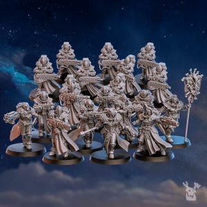 3D Printed White Fangs Hunters Squad - Grimdark - DakkaDakka Miniatures