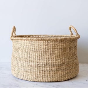 Natural Handwoven Laundry Basket with Handles – Eco-Friendly Storage Solution | Laundry Hamper