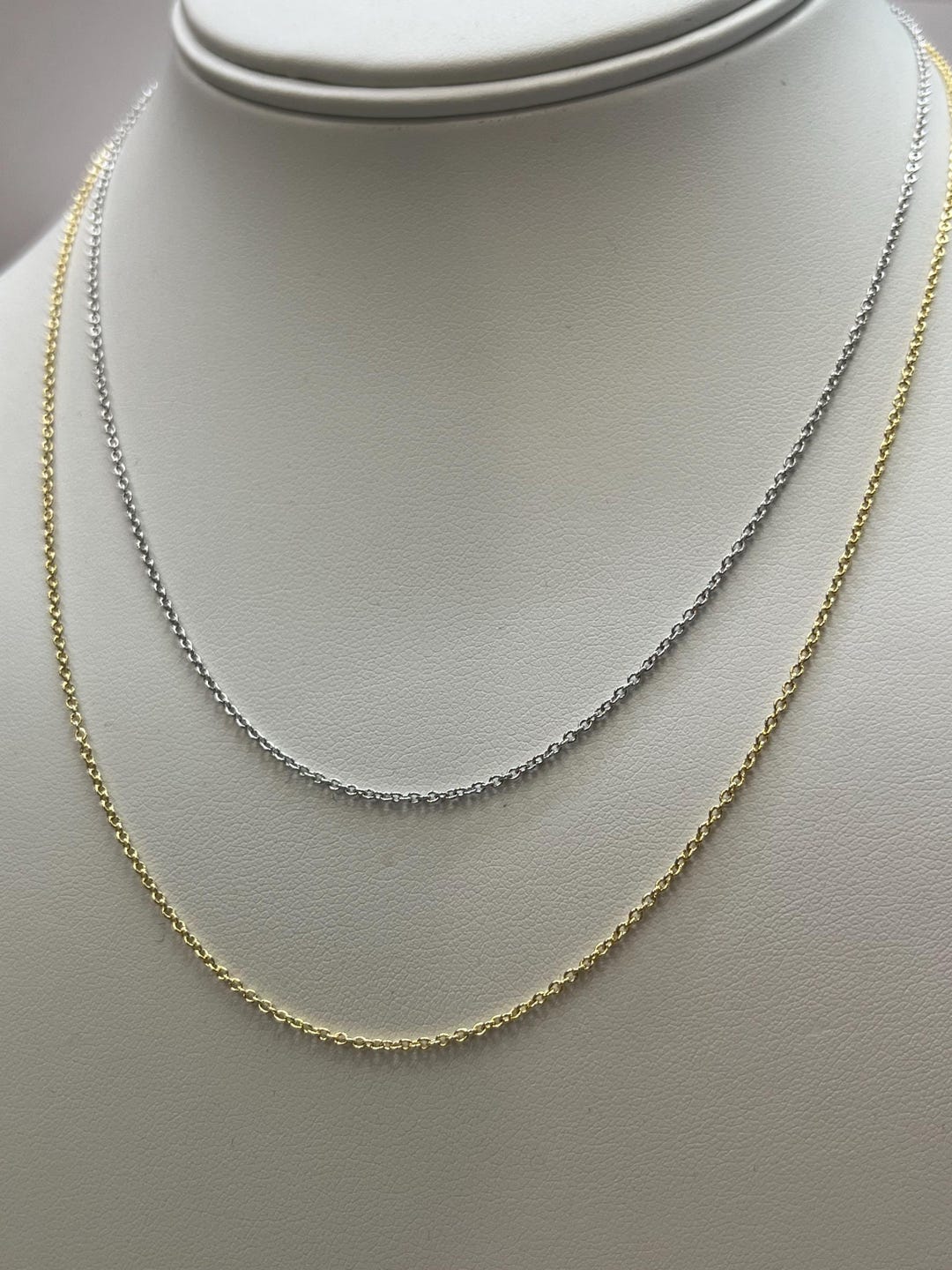 Adjustable Rolo Chain Adjustable Rolo Chain 14k YG/WG - Etsy