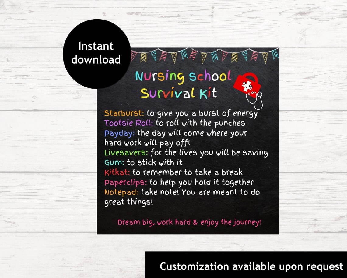 Nursing School Survival Kit Gifts for Nursing School Etsy