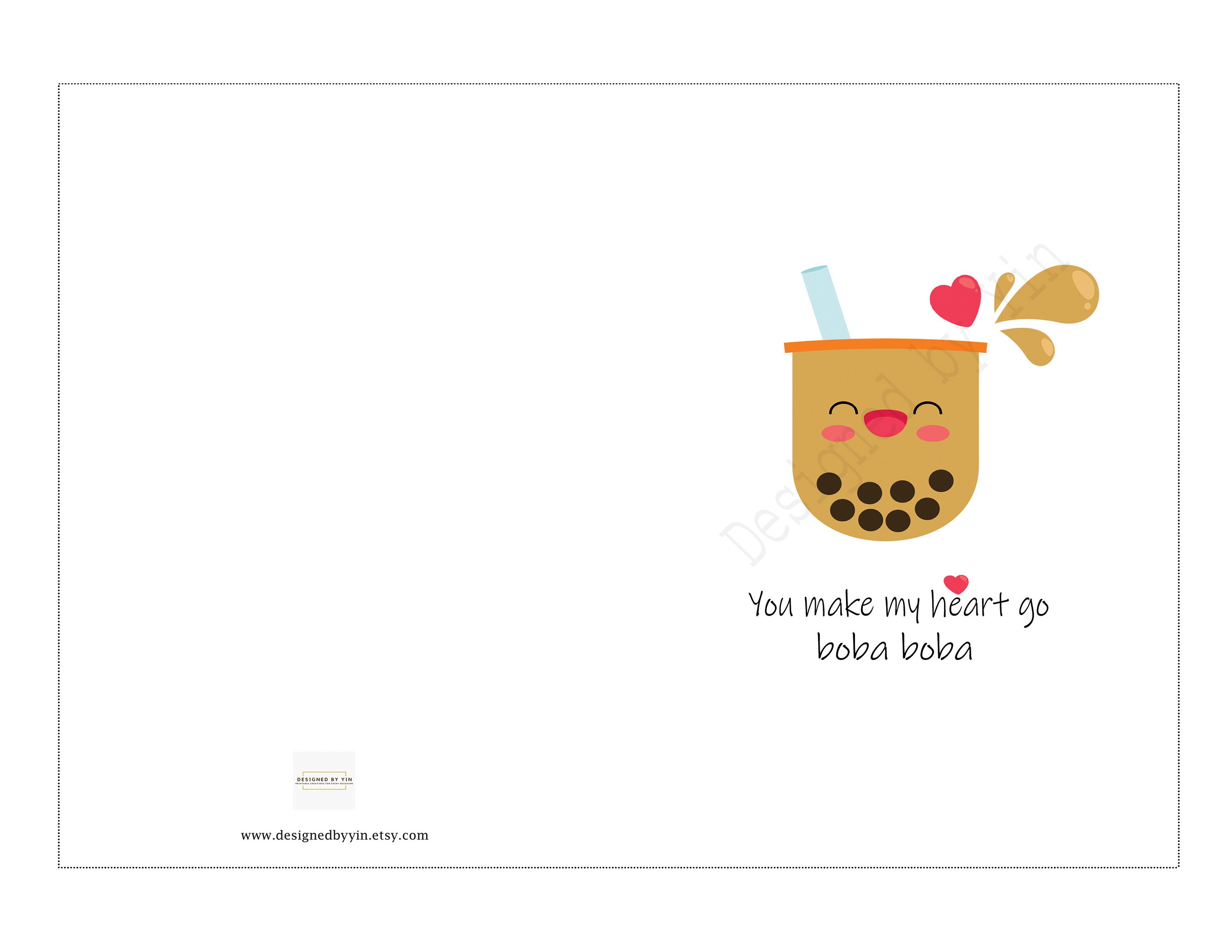 Boba Anniversary Card Printable Boba Anniversary Card Etsy España