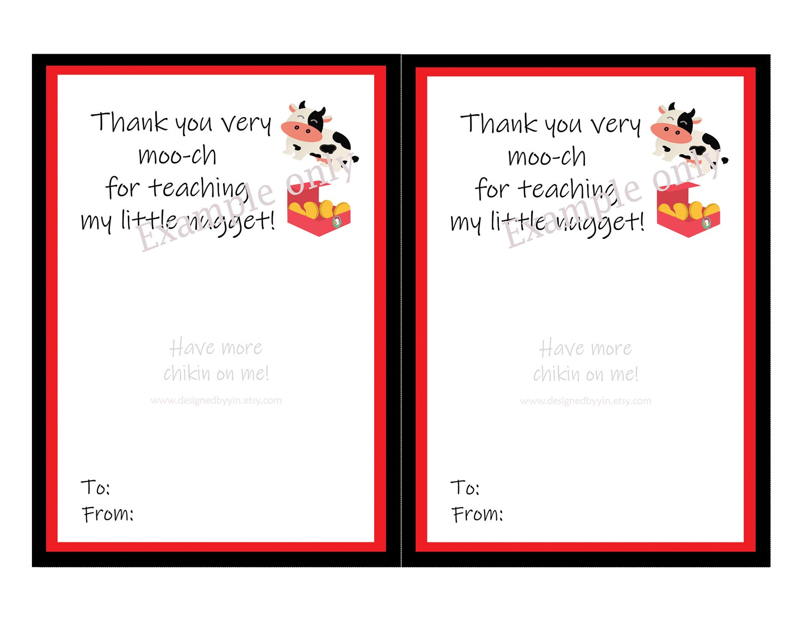 Printable Chick-fil-A Gift Card Holder Christmas Gift Card | Etsy