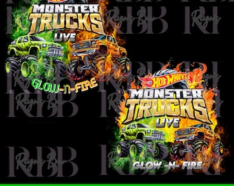 Monster Trucks Live Glow N Fire PNG (Digital Download)