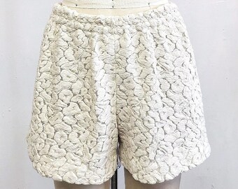 Womens Guipure Lace Cotton Shorts: Vintage Inspired