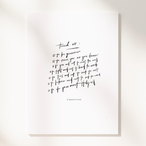 Prayer for Generosity | Minimalist Catholic Christian Wall Art | St. Ignatius of Loyola | Catholic Gift