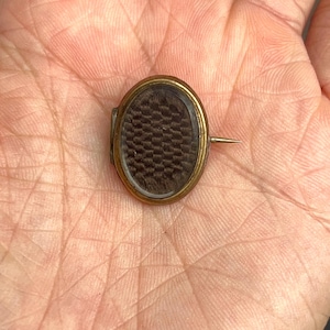 Victorian mourning hair brooch