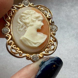 Broche camafeo vintage bicolor