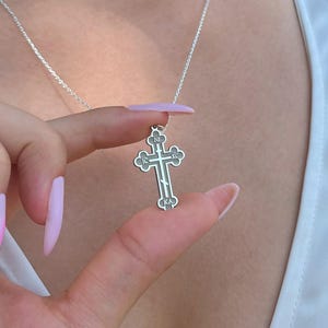 Byzantine Orthodox Cross Necklace: Christian IC XC NIKA Pendant