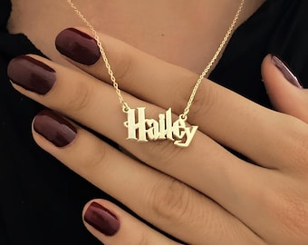 Custom Elvish Name Necklace, Middle Earth Jewelry, Lord of the Ring Gift, Gold Name Jewelry, Fantasy Inspired Jewelry, Personalized Jewelry