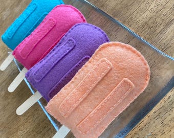 Summer Set of 4 Felt Popsicles | Summer Decor | Photo Prop