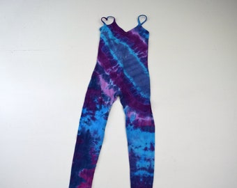 Shibori Collection #37 ~ Scrunch Tie Dye Juniors Bodysuit (Dharma Trading Co. Unitard Size M) (Jersey Catsuit) (One of a Kind)