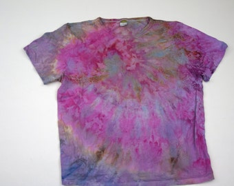 Snow Day Snow Dye Collection #168 ~ Ice Dye Tie Dye T-Shirt  (ONNO 55/45 Hemp/Organic Cotton Size XXL) (One of a Kind)