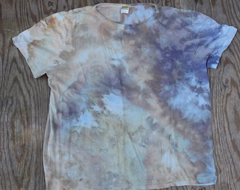 Snow Day Snow Dye Collection #365 ~ Ice Dye Tie Dye T-Shirt  (ONNO 55/45 Hemp/Organic Cotton Size XXL) (One of a Kind)