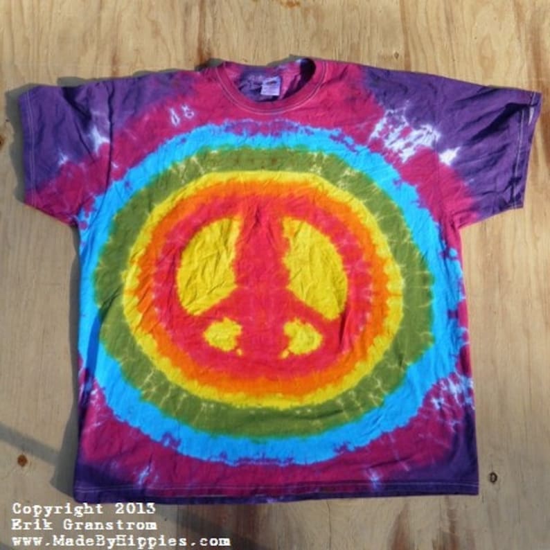 diy peace sign tie dye shirt