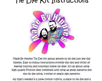 Made By Hippies Tie Dye Kit Instructions (24 Pages 594KB .PDF)