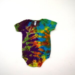 Alpine Meadow ~ Tie Dye Baby Short Sleeve Onesie (American Apparel Organic Sustainable Edition) (Size 18-24 months)