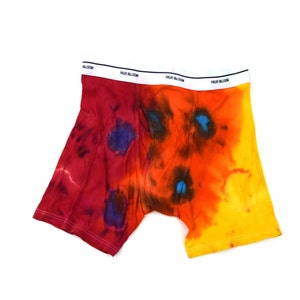 Star Cluster ~ Tie Dye Men&#39;s Underwear (Fruit of the Loom Boxer Briefs Size 2XL) (One of A Kind)