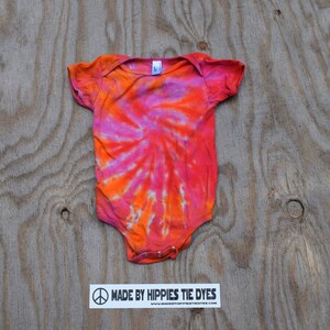 Sweet Stuff Tie Dye Baby Onesie (American Apparel Organic Cotton 12-18 Months 4001ORG) (One of a Kind)