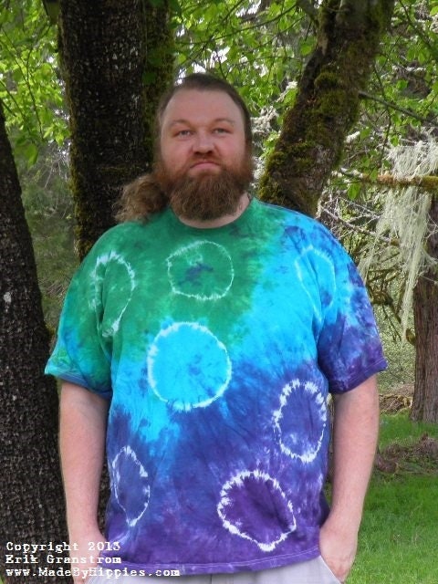 Shibori Tie Dye T-shirt (made by Hippies Tie Dye in Stock in