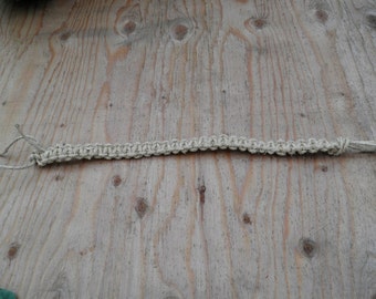 Fat Hemp Square Knot Necklace (16 in.) (One of a Kind)