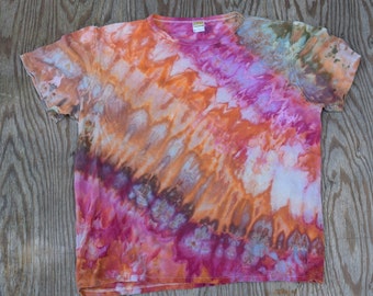 Snow Day Snow Dye Collection #363 ~ Ice Dye Tie Dye T-Shirt  (ONNO 55/45 Hemp/Organic Cotton Size XXL) (One of a Kind)