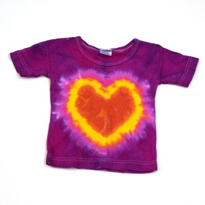 SweetHeart SET~ Tie Dye Baby Short Sleeve T-shirt (iDesign Size 2T) and Diaper Cover (Dharma Trading Size 18M) SET(One of a Kind)