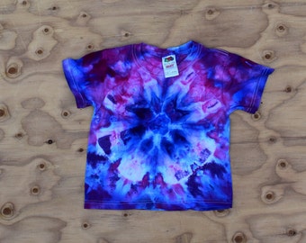 Supernova ~ Tie Dye Toddler Short Sleeve T-shirt (Fruit of the Loom HD Cotton Youth Size XS)(2/4)(One of a Kind) TD-158