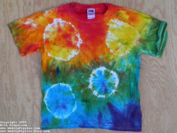 T-shirt Tie-dye Multicolore épais Fruit Of The Loom - Taille L - Homme - Coton
