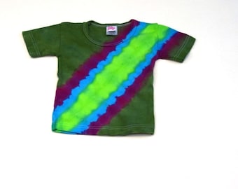 Neon Bandolier ~ Tie Dye Baby Short Sleeve T-shirt (iDesign Size 2T)(One of a Kind)