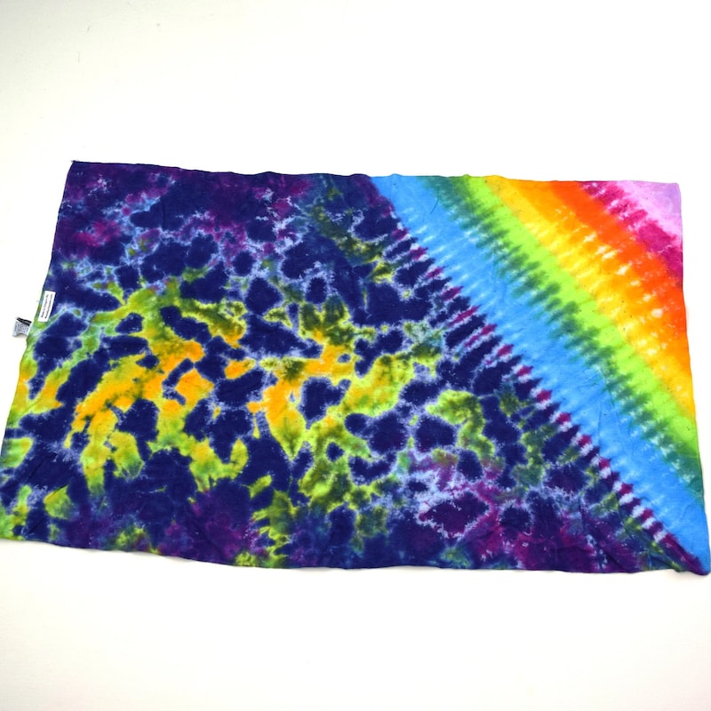 Purple And Blue Tie Dye Blanket