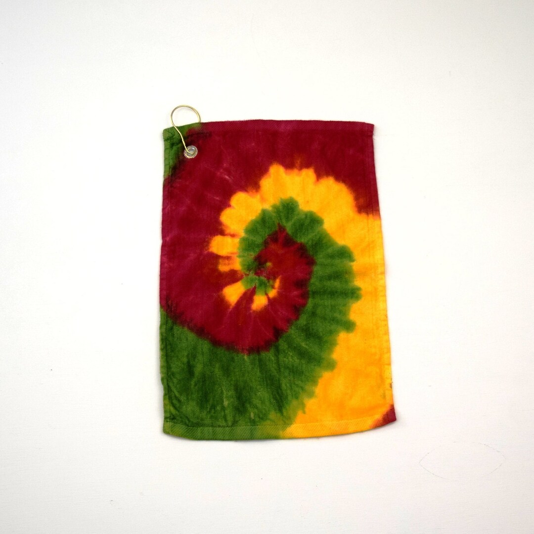 Rastaman Spiral Tie Dye Disc Golf Towel 11 X 17 Etsy