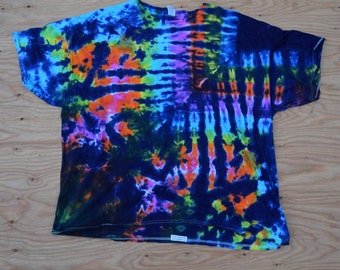 Everybody Disco! ~  Geometric Tie Dye T-Shirt (Fruit of the Loom HDCotton Size 3XL) (OOAK)