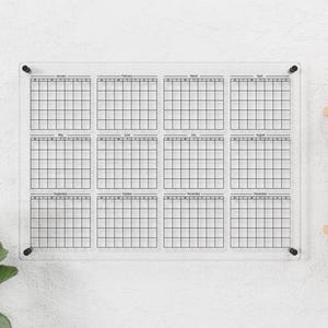 Personalized Yearly Calendar, Yearly Planner 2025, Custom Office Planner, Dry Erase Wall Calendar, Acrylic Calendar for Yearly Planning