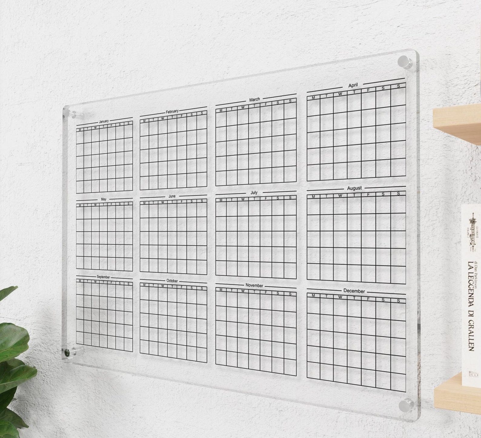 2026 Acrylic Wall Calendar | 28 x 40 Inches