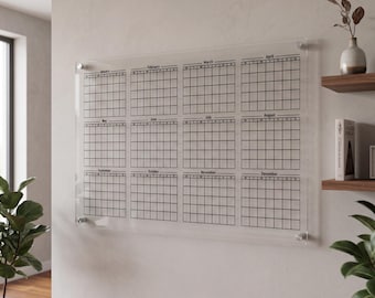2026 Acrylic Wall Calendar, Large Dry Erase Planner