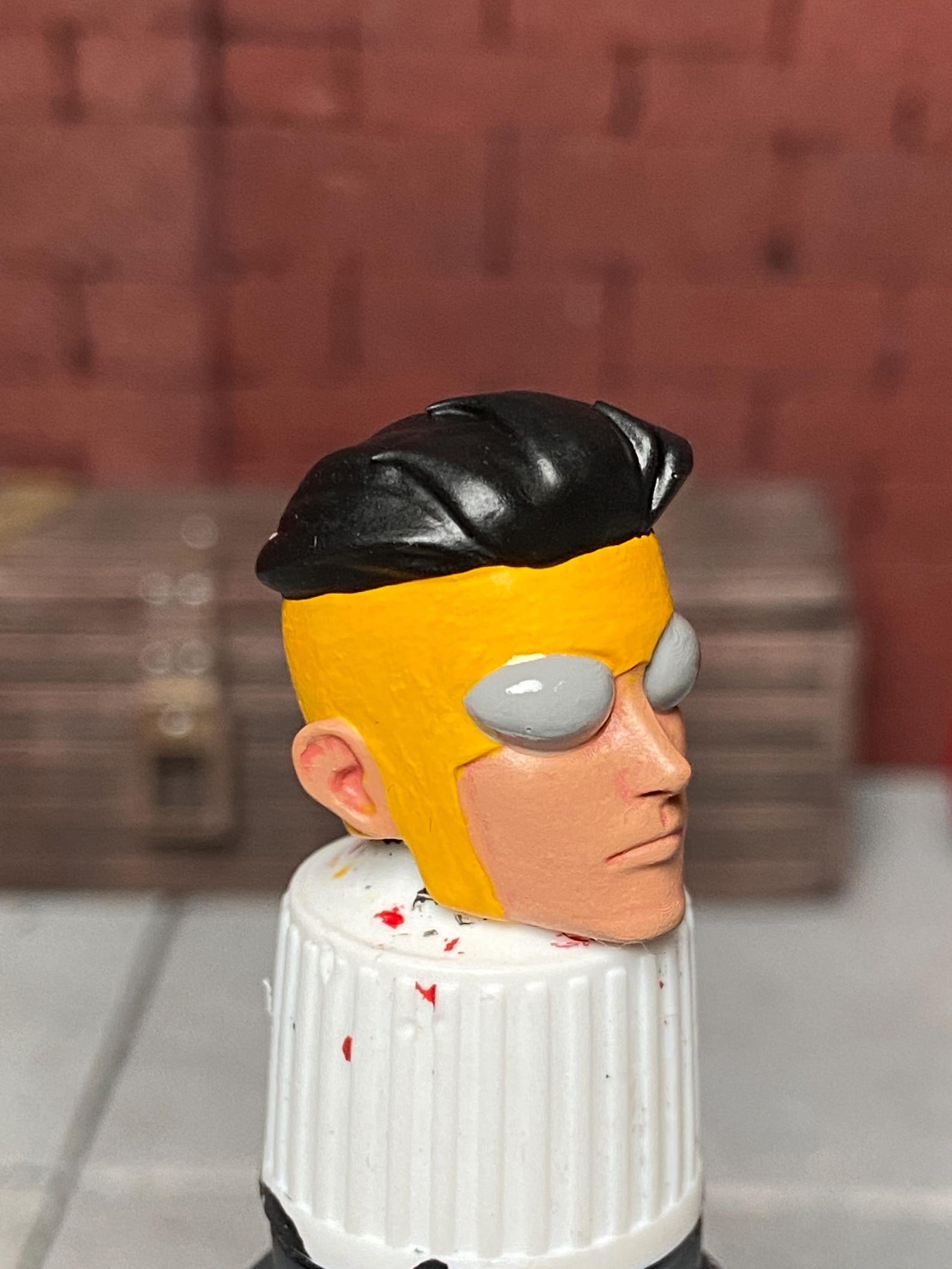 Invincible Custom Head 1/12 Scale Painted Marvel Legends Mafex Ct ...