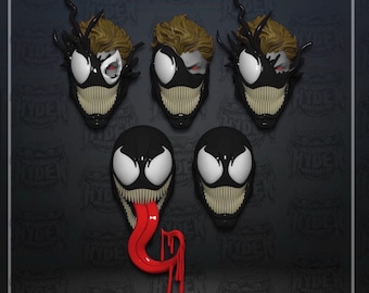 Venomzied Daredevil Symbiote Heads Marvel Legends Unpainted Custom Figure 1/12