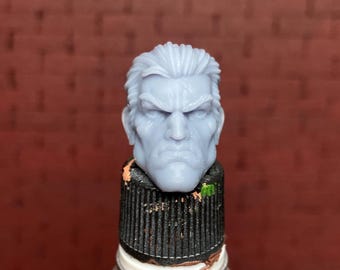 The Punisher Marvel Rivals Custom Head 1/12 Scale Unpainted Marvel Legends Mafex Ct Mcfarlane Toys