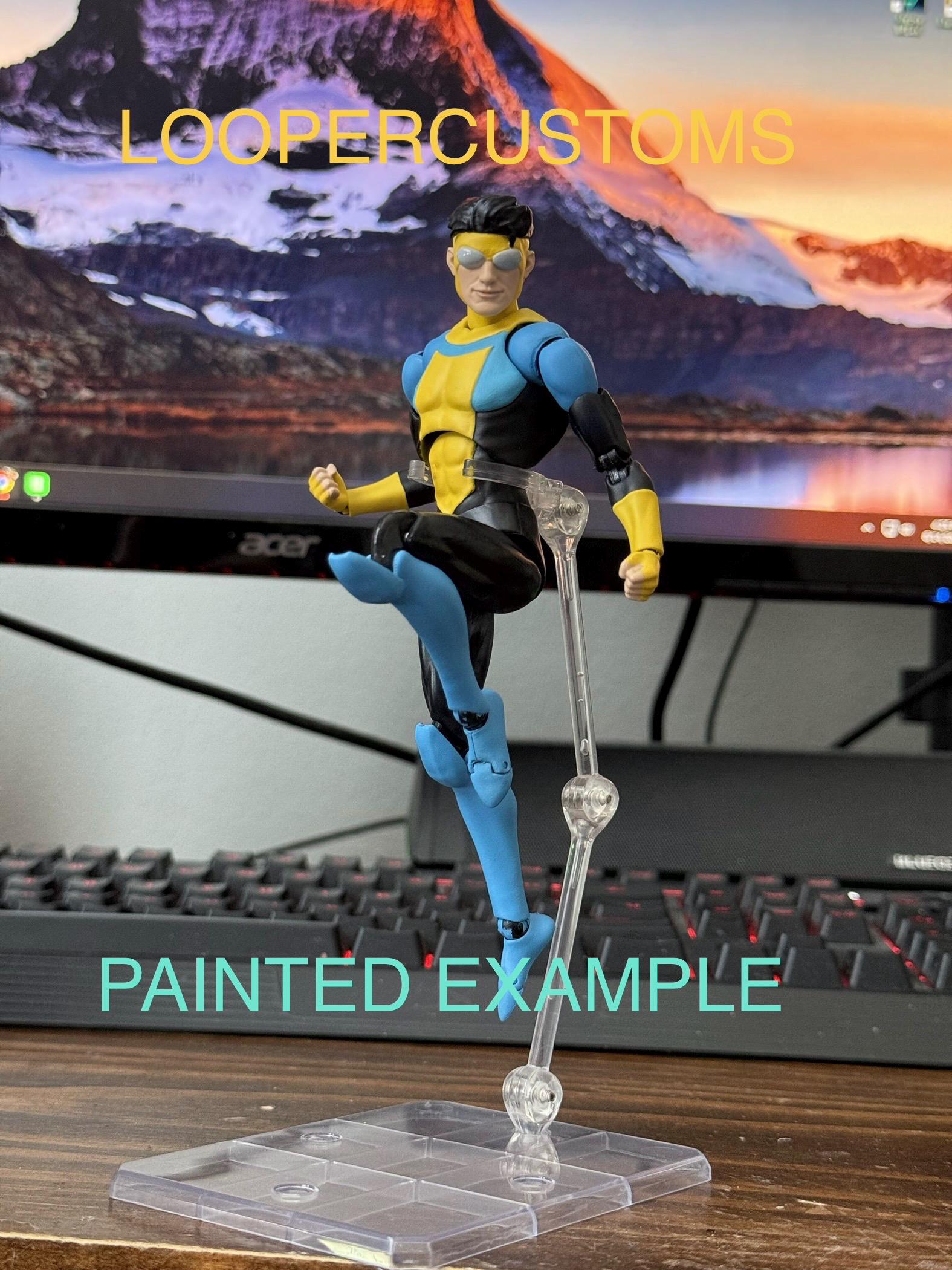 Invincible Yellow Color Code Invincible YELLOW CT Custom Unpainted 1/12 Kit DC Loopercustoms 3d ...