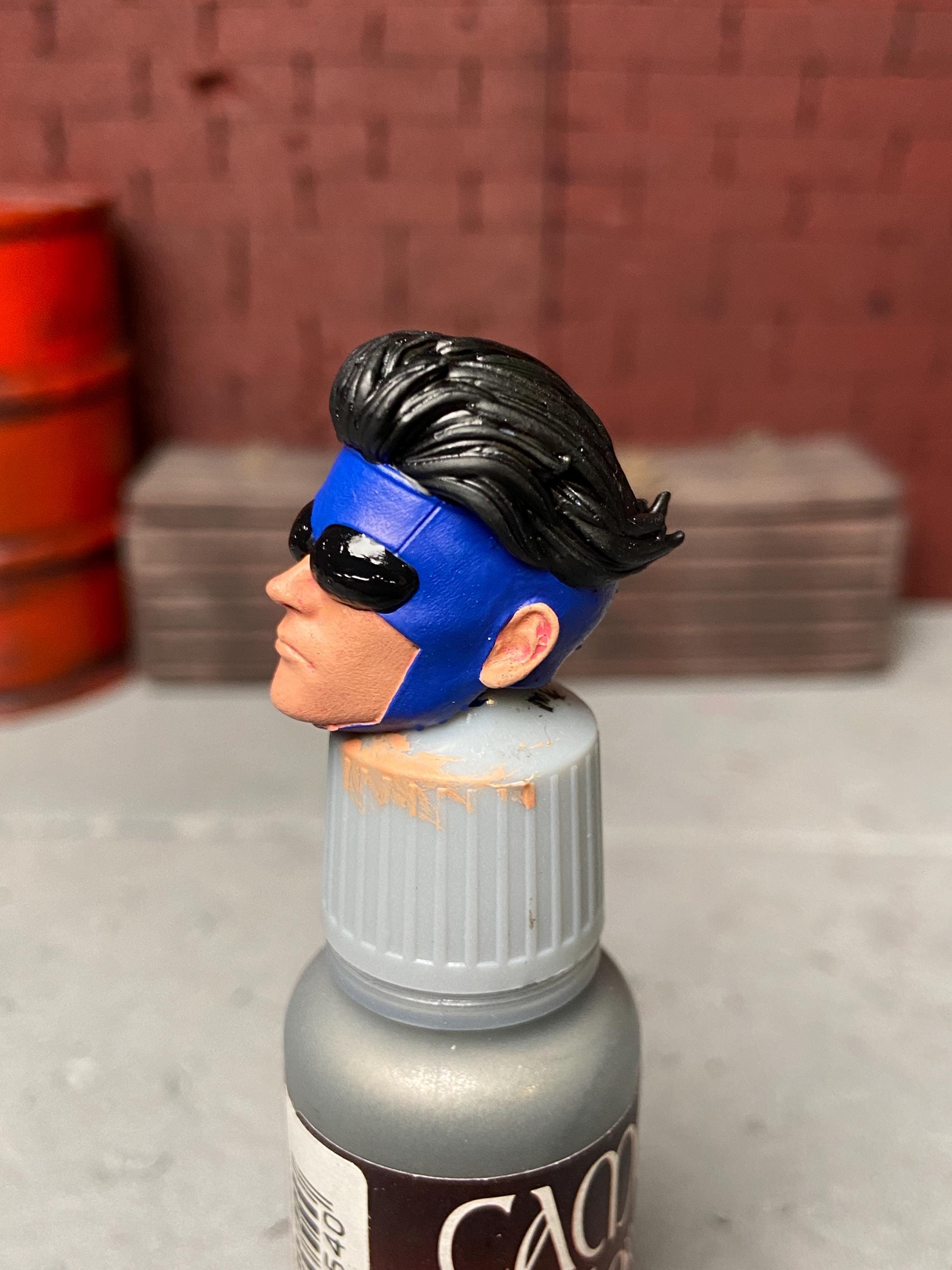 Invincible Blue V2 Custom Head 1/12 Scale Painted ML SHF Mafex Ct ...