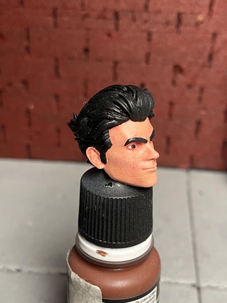 Invincible Unmasked Custom Head 1/12 Scale Painted Marvel Legends Mafex ...