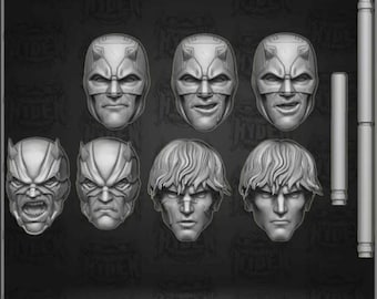 Daredevil Matt Murdock Head Pack 6” Marvel Legends Custom Figures