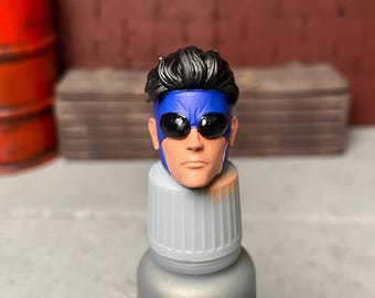 Invincible Blue V2 Custom Head 1/12 Scale Painted ML SHF Mafex Ct Mcfarlane