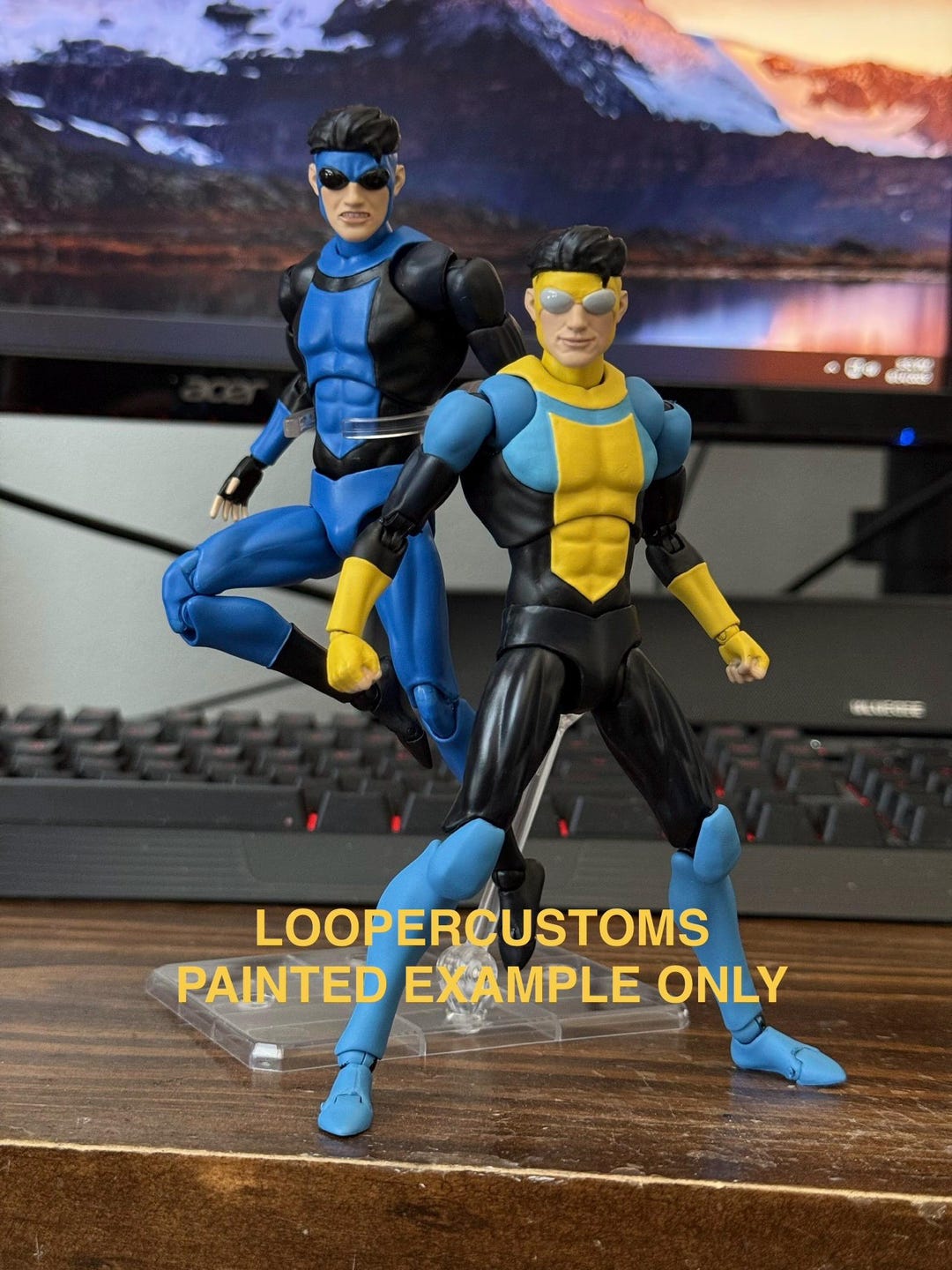 Invincible Yellow Color Invincible YELLOW & BLUE Custom 1/12 UNPAINTED Loopercustoms Kits 3d ...