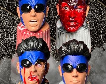Invincible Blue 4 Pack Custom Head 1/12 Scale Painted ML SHF Mafex Ct Mcfarlane